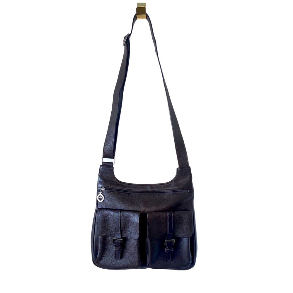 Authentic Vintage Longchamp Pebble Leather Crossbody Bag